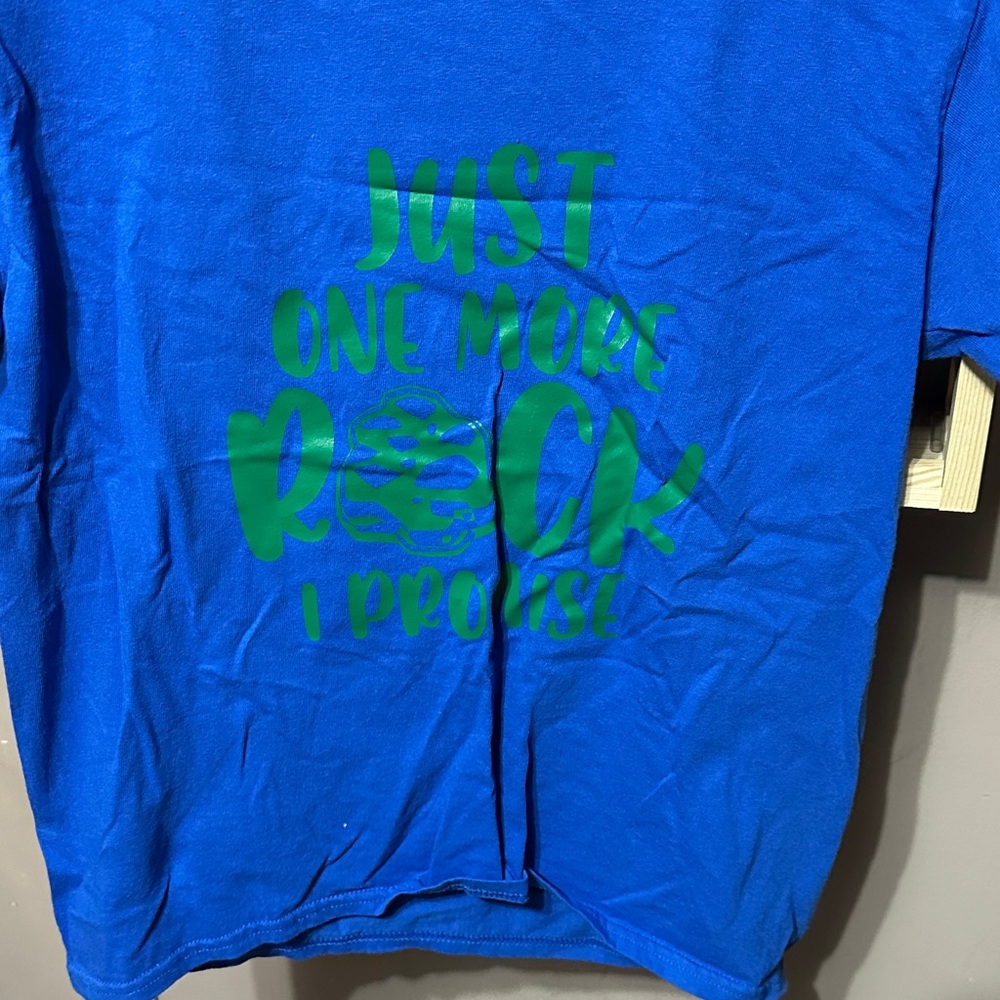 Gildan Blue Kids Tee with Green Print
